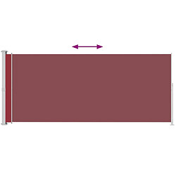 Acheter vidaXL Auvent latéral rétractable de patio 220x500 cm Rouge