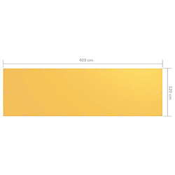 Acheter vidaXL Écran de balcon Jaune 120x400 cm Tissu Oxford