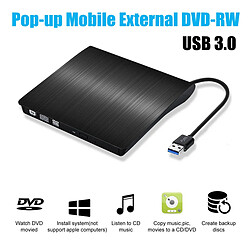 Audew Lecteur DVD externe Slim USB 3.0 DVD-RW Lecteur CD-RW Lecteur de graveur combiné