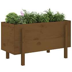 Avis Maison Chic Jardinière,Lit surélevé de jardin - Bac à fleurs - pot de fleur brun miel 101x50x57cm bois de pin massif -GKD94879