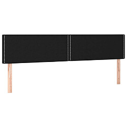 Maison Chic Lot de 2 Têtes de lit design pour chambre - Décoration de lit Noir 100x5x78/88 cm Tissu -MN82181