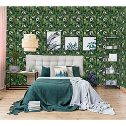 DUTCH WALLCOVERINGS Papier peint Eden Noir et vert foncé pas cher