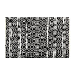 Acheter Beliani Tapis en cuir noir et beige 140 x 200 cm FEHIMLI