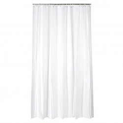 Rideau de Douche Polyester 180x200cm Blanc