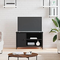 Maison Chic Meuble TV scandinave - Banc TV pour salon Noir 80x40x50 cm Bois d'ingénierie -MN62912