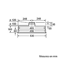 Groupe filtrant 53 cm 590m3/h inox - d5655x1 - NEFF pas cher