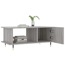 Avis vidaXL Table basse sonoma gris 90x50x40 cm bois d'ingénierie