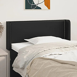 vidaXL Tête de lit avec oreilles Noir 93x16x78/88 cm Similicuir