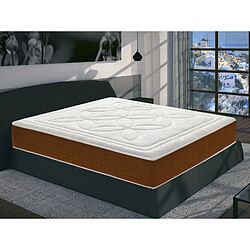 Materassi&Doghe Matelas 180x200 à mémoire de forme avec 5 cm de mémoire - Hauteur 25 cm - Orthopédique - AMOVIBLE - Bande en microfibre - Orthopédique - Ergonomique - Antibactérien - 100% Made in Italy