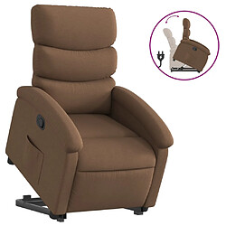 vidaXL Fauteuil inclinable Marron Tissu