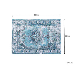 Beliani Tapis bleu 140 x 200 cm ALMUS