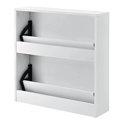 Acheter Meuble à Chaussure Lund Miroir 67 x 63 x 17cm Blanc [en.casa]