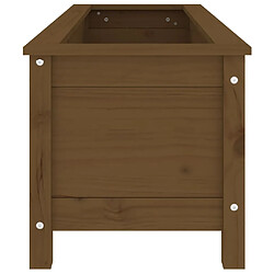 Maison Chic Jardinière,Lit surélevé de jardin - Bac à fleurs - pot de fleur brun miel 119,5x40x39 cm bois pin massif -GKD80469 pas cher