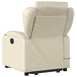 Acheter vidaXL Fauteuil inclinable de massage Crème Similicuir