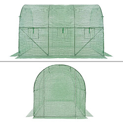 Ecd Germany Bâche de rechange pour serre de jardin tunnel 6m² film de serre PE 2x3x2 m vert