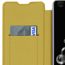 Avizar Housse Samsung Galaxy S20 Étui Portefeuille Clapet Porte-carte Or pas cher