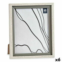 Gift Decor Cadre photo 24 x 2 x 29 cm Verre Gris Bois Marron Plastique (6 Unités)