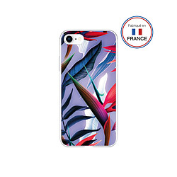 Coque Résine iPhone SE 2022/SE/8/7/6S/6 Feuilles roses - Fabriquée en France Bigben 