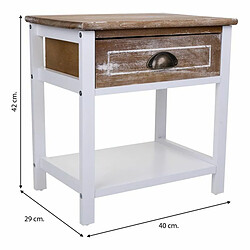 Acheter Table de Nuit Alexandra House Living Blanc 29 x 42 x 40 cm