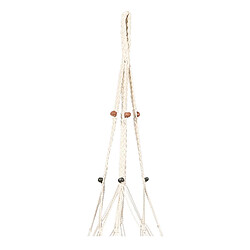 Lot de 2 PORTES PLANTES Cache-pot Macrame Suspension pour plantes en macramé Casame Panier Suspension Macramé avec porte plantes en Algue marine- D25 H120cm+Natural Living pas cher