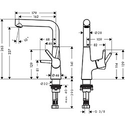 Mitigeur de lavabo HANSGROHE Talis S , avec tirette et vidage chromé - 72105000