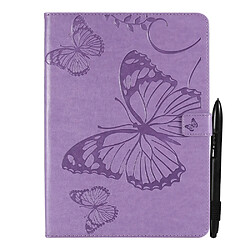 Etui en PU motif papillon avec support magnétique violet pour votre iPad mini (2021)