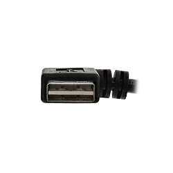 InLine® USB 2.0 Smart Cable coudé + réversible Type A mâle à femelle noir 0.2m