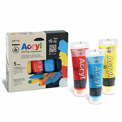 Primo 5 tubes de peinture acrylique couleurs primaires