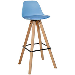 Non Tabouret de bar Corbin simili cuir Carré naturel