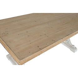 Avis Pegane Table à manger, table de repas rectangulaire en bois coloris naturel, blanc - longueur 180 x profondeur 90 x Hauteur 76 cm