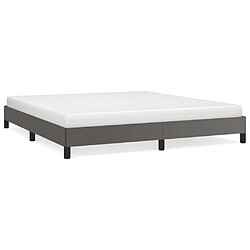 Maison Chic Lit adulte - Lit simple Cadre de lit,Structure du lit Contemporain Gris 160x200 cm Similicuir -MN61455