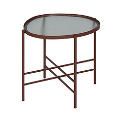 BigBuy Home Table d'Appoint Tuile - Verre et Fer