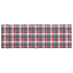 Maison Chic Coussin Confort | pouf | Coussin de chaise longue à carreaux rouge 186x58x3 cm -GKD24858 pas cher