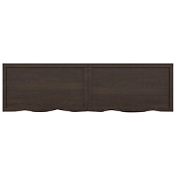 Avis Maison Chic Étagère murale flottante,Etagère de rangement marron foncé bois chêne massif traité -MN25696