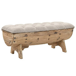 Maison Chic Banc de rangement | Meuble de rangement d'Entrée | Coffres d'Intérieur Bois massif et tissu 103 x 51 x 44 cm -MN64568