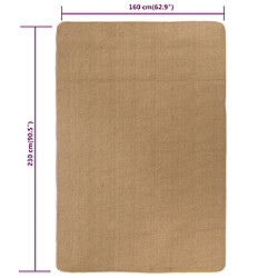 Acheter vidaXL Tapis en jute avec support en latex 160x230 cm Naturel