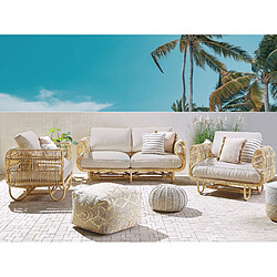 Beliani Set de jardin DOLCEDO Rotin Beige