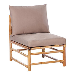 Beliani Chaise de jardin CERRETO Bois Taupe