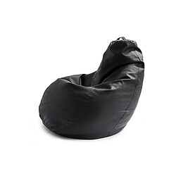 Autrement Talamo Italia Pouf Sacco, 100% Made in Italy, Pouf en éco-cuir, 70x70h110 cm, Couleur Noir