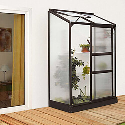 Acheter Vitavia Serre de jardin en polycarbonate 4 mm et aluminium noir avec embase Ida 68.8 x 130.60 x 182.30 cm.