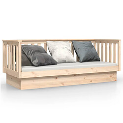 vidaXL Lit de jour sans matelas 75x190 cm bois de pin massif