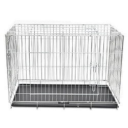 vidaXL Cage métallique et pliable pour chiens XXL