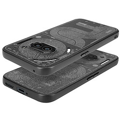 Avizar Coque pour Nothing Phone 2a et 2a Plus Dos Cuir Vegan Contour Souple Noir