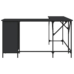 Helloshop26 Bureau table poste de travail meuble d'ordinateur informatique étude 141 x 141 x 75 cm bois d'ingénierie noir 02_0023919