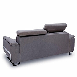 Inside 75 Canapé convertible express REAUMUR 140cm matelas 16cm pieds luge nabucka gris anthracite pas cher