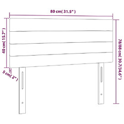 vidaXL Tête de lit à LED Vert foncé 80x5x78/88 cm Velours pas cher