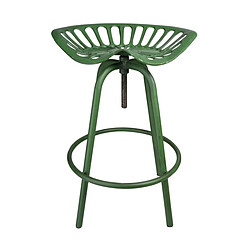 Esschert Design Tabouret avec assise de tracteur en métal Vert. Tabouret avec assise de tracteur en métal Vert