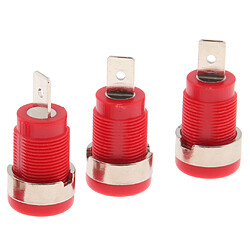 Avis 5pieces 4mm Banana Jack Reliure Ecrou pour Multimètre Socle Banane rouge