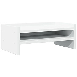 vidaXL Support de moniteur blanc 42x24x16 cm bois d'ingénierie