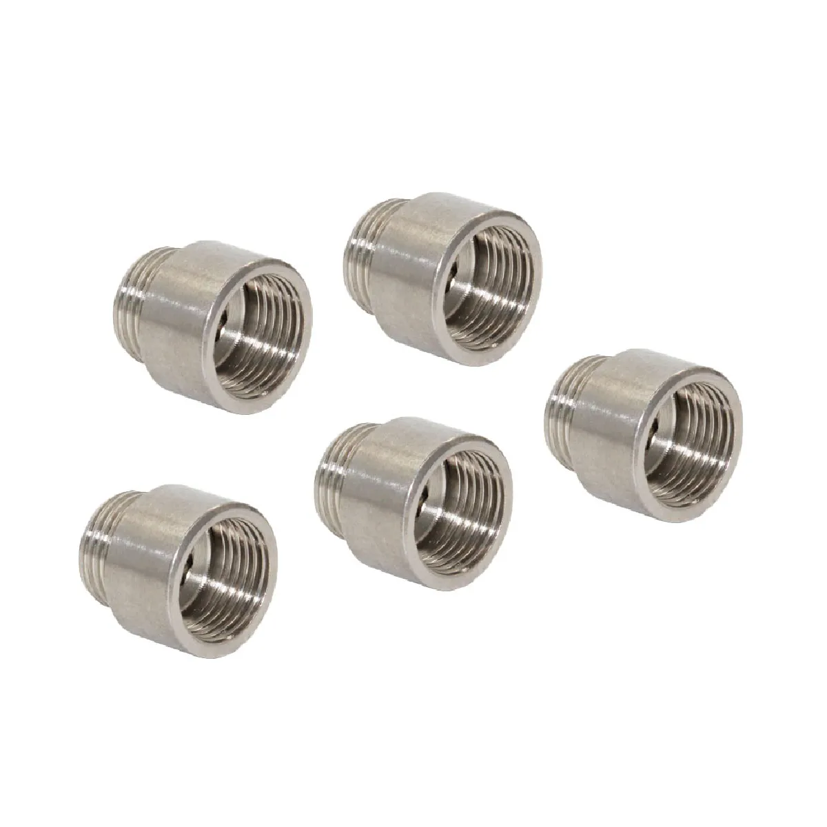 5pcs double extrémité en acier inoxydable tuyau tuyau extension connecteur adaptateur 15mm pas cher